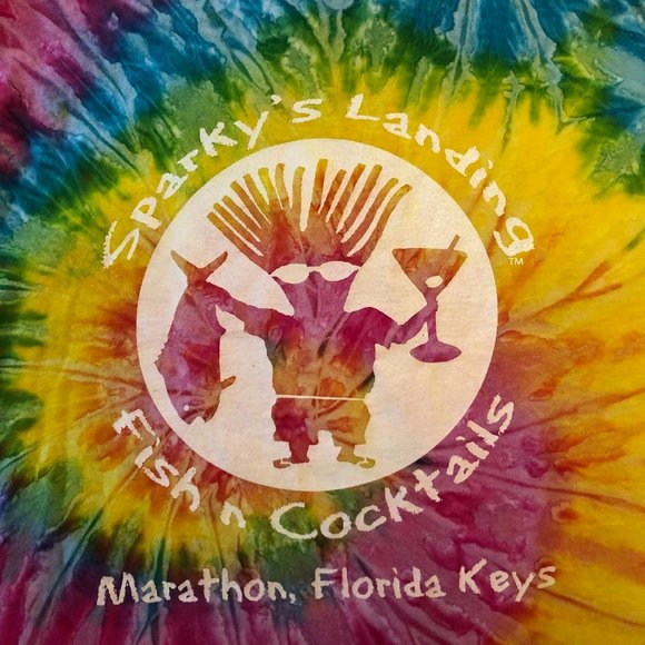 COLORTONE • Sparky's Landing Marathon Florida Keys Tie Dye Tee Short Sleeve L - Picture 9 of 10
